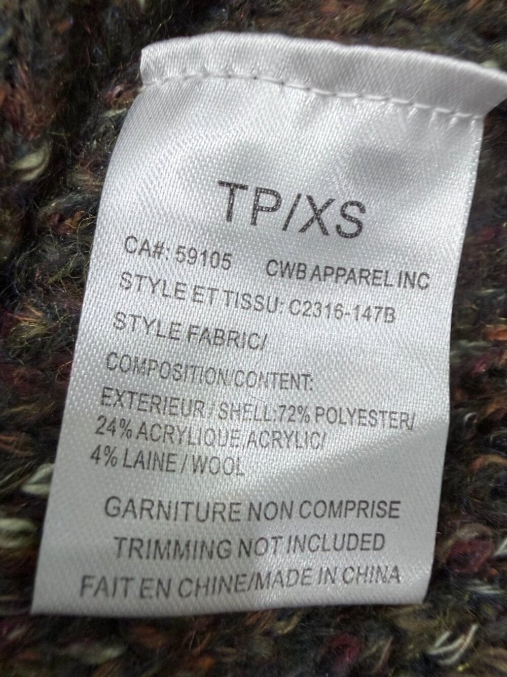 Charlie B XS Olive Donegal Fleck Wool Blend Cowl Turtleneck Sweater - Picture 12 of 13